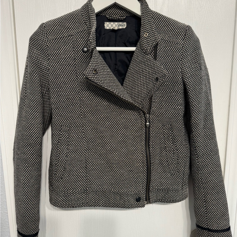Vintage Vans checked motorcycle jacket